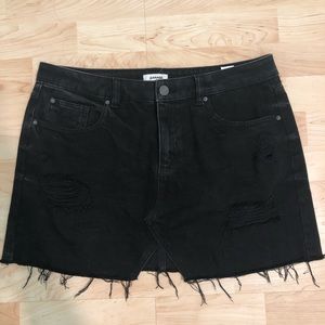 2 FOR $15 Garage Distressed Denim Mini Skirt